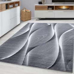 Parma Kortluvet tæppe Bølge - Sort