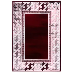 Parma Kortluvet tæppe Meander - Rød