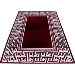 Parma Kortluvet tæppe Meander - Rød