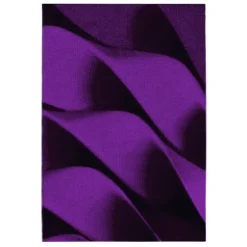 Parma Kortluvet Tæppeløber Abstrakt Bølge - Lilla