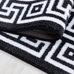 Parma Kortluvet Tæppeløber Meander - Sort