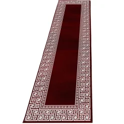 Parma Kortluvet Tæppeløber Meander - Rød