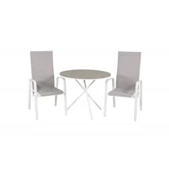 Parma Rund Loungesæt - Havemøbelsæt - Grå,Hvid