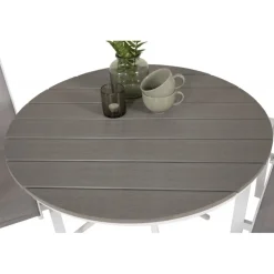 Parma Rund Loungesæt - Havemøbelsæt - Grå,Hvid