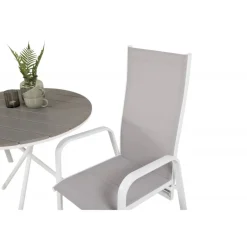 Parma Rund Loungesæt - Havemøbelsæt - Grå,Hvid