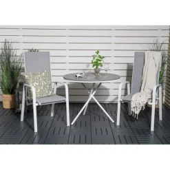 Parma Rund Loungesæt - Havemøbelsæt - Grå,Hvid