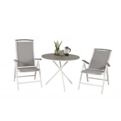 Parma Rund Loungesæt - Havemøbelsæt - Grå,Hvid