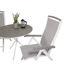 Parma Rund Loungesæt - Havemøbelsæt - Grå,Hvid