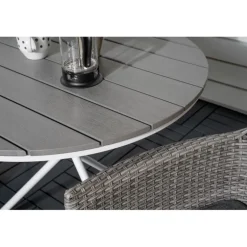 Parma Rund Loungesæt - Havemøbelsæt - Grå,Hvid