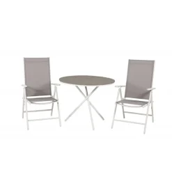 Parma Rund Loungesæt - Havemøbelsæt - Grå,Hvid