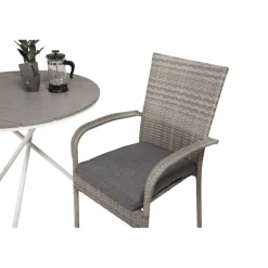 Parma Rund Loungesæt - Havemøbelsæt - Grå,Hvid