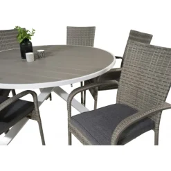 Parma Rundt Loungesæt - Havemøbelsæt - Grå,Hvid