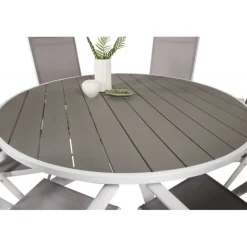 Parma Rundt Loungesæt - Havemøbelsæt - Grå,Hvid