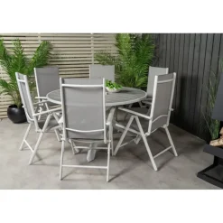 Parma Rundt Loungesæt - Havemøbelsæt - Grå,Hvid