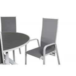 Parma Rundt Loungesæt - Havemøbelsæt - Grå,Hvid