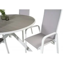 Parma Rundt Loungesæt - Havemøbelsæt - Grå,Hvid