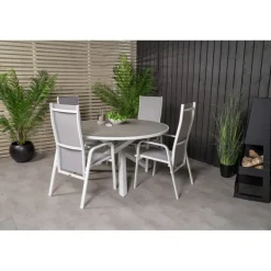 Parma Rundt Loungesæt - Havemøbelsæt - Grå,Hvid