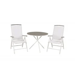 Parma Rundt Loungesæt - Havemøbelsæt - Grå,Hvid