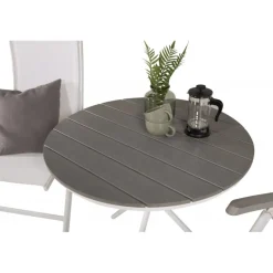 Parma Rundt Loungesæt - Havemøbelsæt - Grå,Hvid