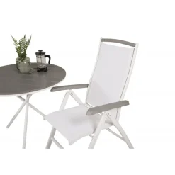 Parma Rundt Loungesæt - Havemøbelsæt - Grå,Hvid