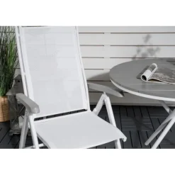 Parma Rundt Loungesæt - Havemøbelsæt - Grå,Hvid