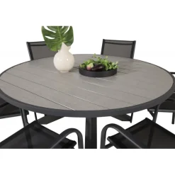 Parma Rundt Loungesæt - Havemøbelsæt - Sort,Grå