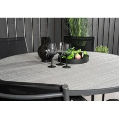 Parma Rundt Loungesæt - Havemøbelsæt - Sort,Grå