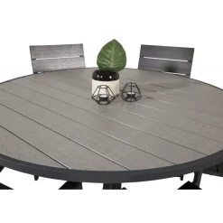 Parma Rundt Loungesæt - Havemøbelsæt - Sort,Grå