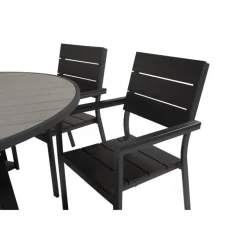 Parma Rundt Loungesæt - Havemøbelsæt - Sort,Grå