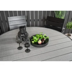 Parma Rundt Loungesæt - Havemøbelsæt - Sort,Grå