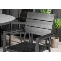 Parma Rundt Loungesæt - Havemøbelsæt - Sort,Grå