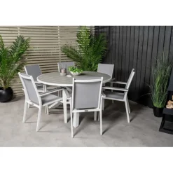 Parma Rundt Loungesæt - Havemøbelsæt - Grå,Hvid