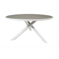 Parma Rundt Spisebord - Grå,Hvid
