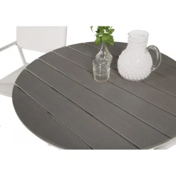 Parma, Santorini Rund Loungesæt - Havemøbelsæt - Grå,Hvid