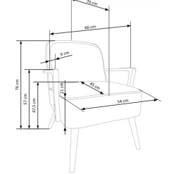 PASTORE lænestol lys Beige / lys Valnød