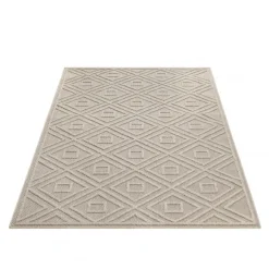 Patara Udendørs Tæppeløber Rhombus - Beige