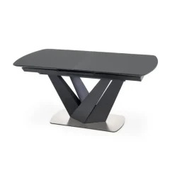 PATRIZIO bord MørkeGrå, ben Sorte