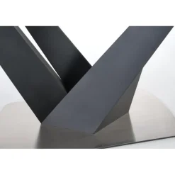 PATRIZIO bord MørkeGrå, ben Sorte