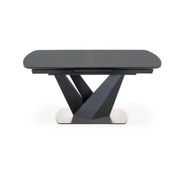 PATRIZIO bord MørkeGrå, ben Sorte