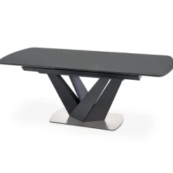 PATRIZIO bord MørkeGrå, ben Sorte