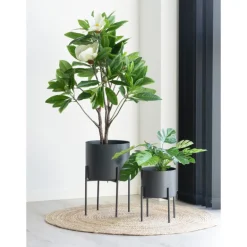 Pavia Blomsterstandere - 2 blomsterstandere i grå