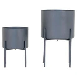 Pavia Blomsterstandere - 2 blomsterstandere i grå