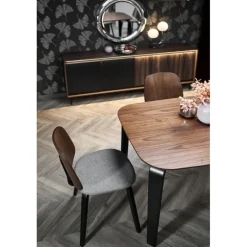 PEDRO bord Valnød / Sort