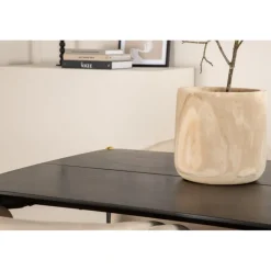 Pelle e Spisebordssæt - Beige og Sort