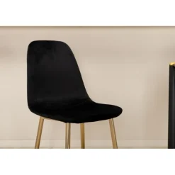 Pelle e Spisebordssæt - Sort og Messing