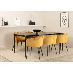Pelle e Spisebordssæt - Sort og Gul