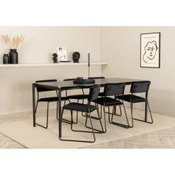 Pelle t Spisebordssæt - Sort