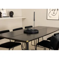 Pelle t Spisebordssæt - Sort