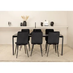 Pelle t Spisebordssæt - Sort