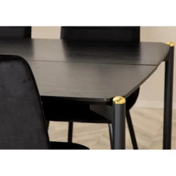 Pelle t Spisebordssæt - Sort